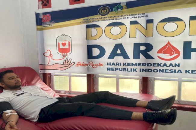 Lapas Muara Bungo Wujudkan Kepedulian Sosial lewat Kegiatan Donor Darah