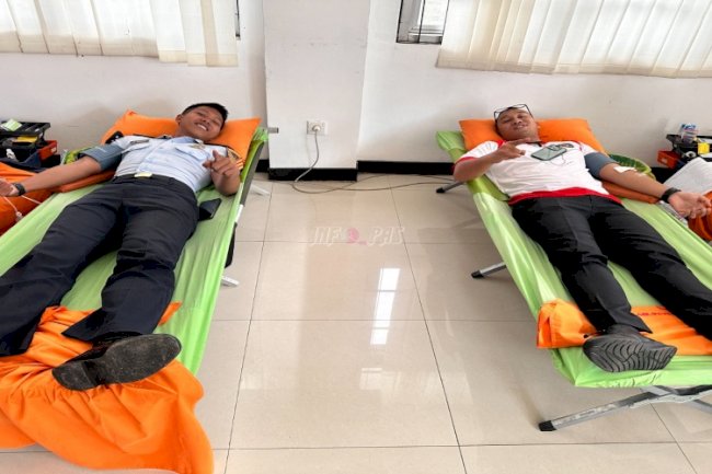 Lapas Purwokerto Wujudkan Kepedulian lewat Donor Darah bersama PMI 