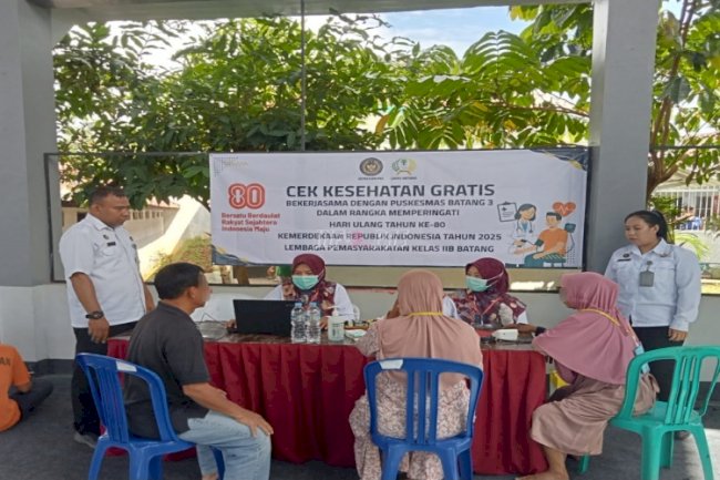 Lapas Batang Hadirkan Layanan Cek Kesehatan dan Pemberian Paket Nutrisi Gratis