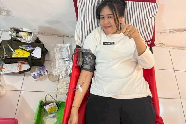 LPKA Palu Ikuti Aksi Donor Darah HUT RI, Tunjukkan Kepedulian Sosial