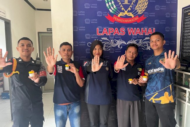 Lapas Wahai Gelar Tes Urine, Komitmen Tegas Wujudkan Lingkungan Bersih Narkoba