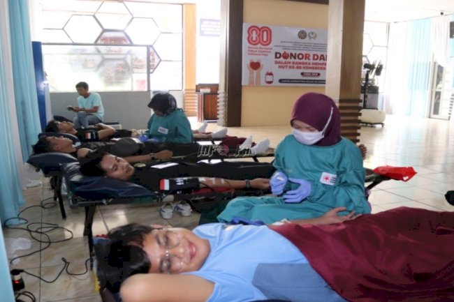 Wujud Kepedulian Sosial dan Kemanusiaan, Lapas Narkotika Karang Intan Gelar Donor Darah