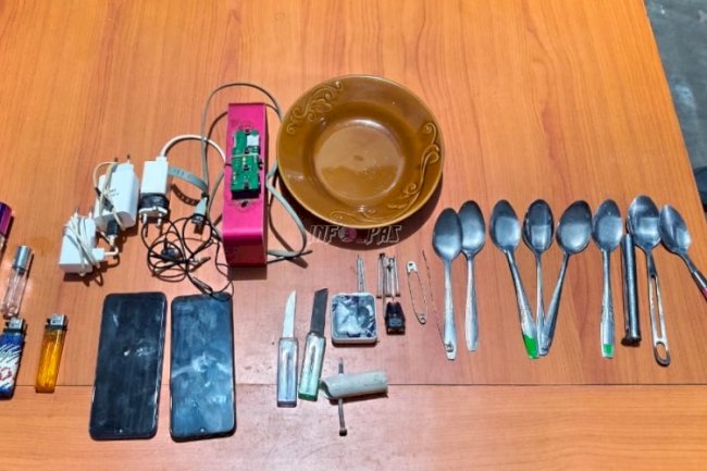 Lapas Ternate Kembali Gelar Razia Insidentil, Amankan Sejumlah Barang Terlarang