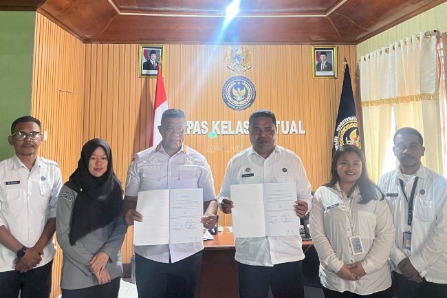 Sepakati PKS dengan BNNK Tual, Lapas Tual Siap Laksanakan Program P4GN