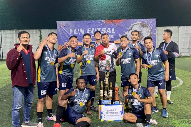 Kanwil Ditjenpas Jateng Sabet Juara 1 Fun Futsal Challenge 2025