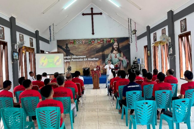 Ibadah On-Site di Lapas Pemuda Madiun Bangkitkan Semangat Rohani Warga Binaan