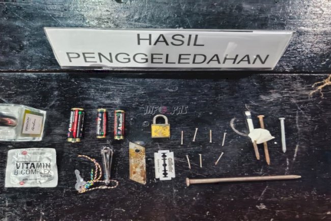 Gelar Razia Malam, Warga Binaan Lapas Wahai Bersih dari Narkoba