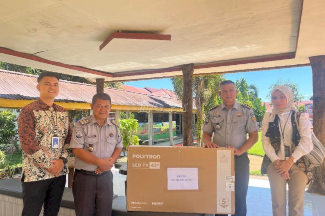 Dukung Layanan Publik, Lapas Muara Tebo Terima Hibah TV dari BRI