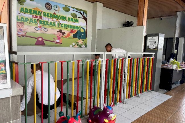 Komitmen Pelayanan Luar Biasa, Lapas Cipinang Tata Ulang Area Bermain Anak Pengunjung