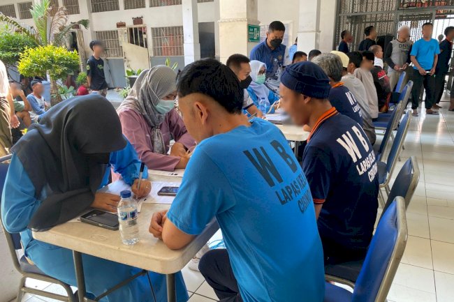 Antisipasi Penyebaran TBC, Lapas Cibinong Gelar Skrining Kesehatan Massal