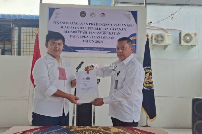 LPKA Medan dan Yayasan Kiki Alam Jaya Resmikan Layanan Rehabilitasi