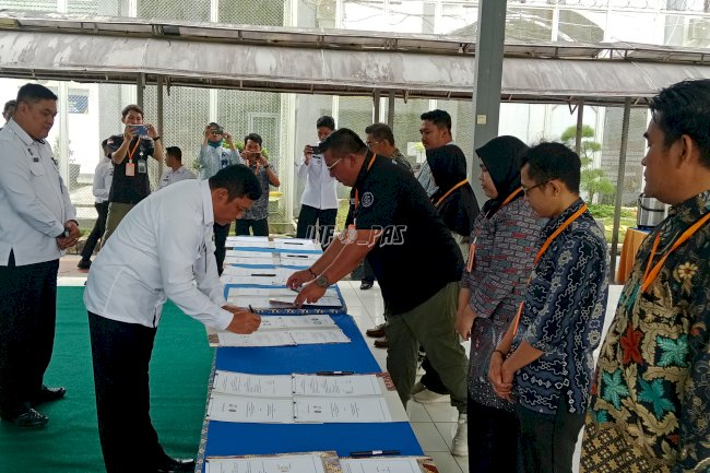 Dukung Rehabilitasi, Kanwil Ditjenpas Kaltim Hadiri PKS Lapas Narkotika Samarinda