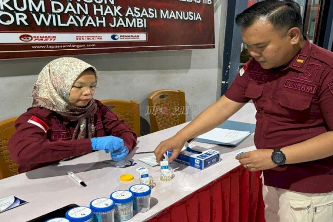 Lapas Sarolangun Gelar Tes Urine, Perkuat Komitmen Bebas Narkoba