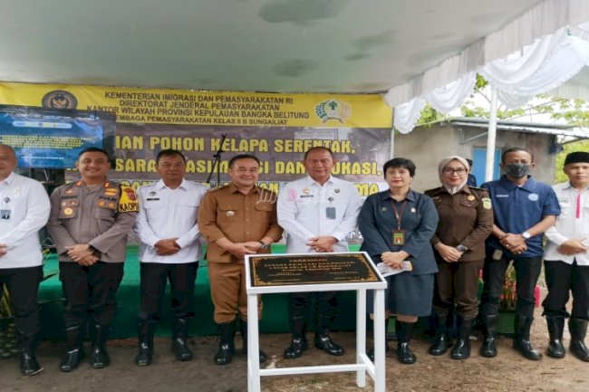 Kakanwil Ditjenpas Babel bersama Pj Bupati Bangka Resmikan SAE Lapas Sungailiat 