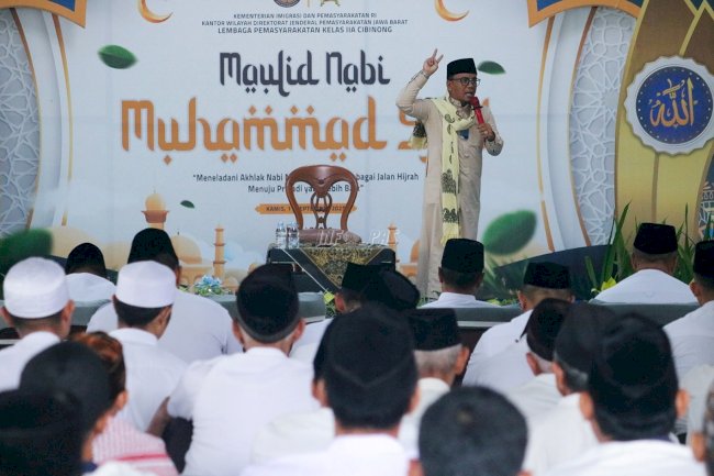 Teladani Akhlak Nabi, Lapas Cibinong Gelar Peringatan Maulid Penuh Khidmat