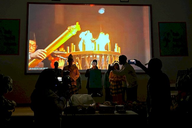 Sinergi Tanamkan Nilai Kebangsaan, Lapas Tolitoli Hadiri Penyulutan Obor Tri Prasetya RRI