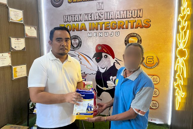 Jaga Imunitas Lansia, Rutan Ambon Bagikan Paket Penambah Daya Tahan Tubuh