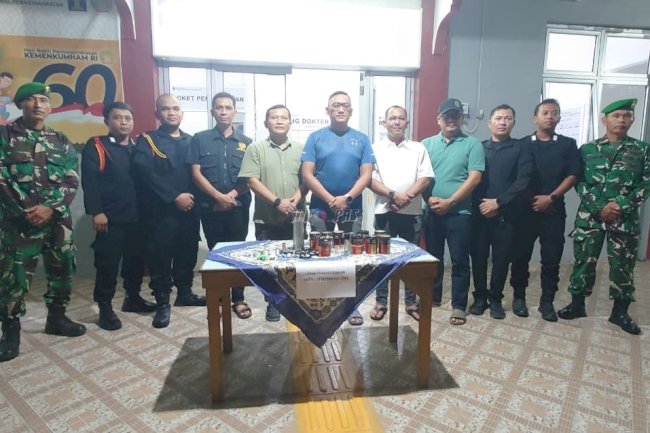 Gandeng Koramil Taman Sari, Kanwil Ditjenpas Babel Geledah Blok Hunian dan Tes Urine di Lapas Narkotika Pangkalpinang