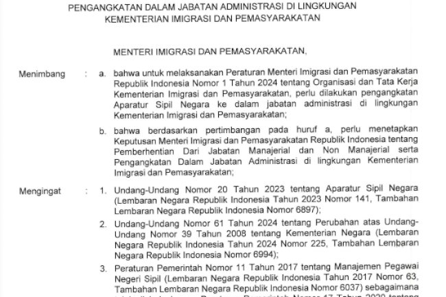 Keputusan Menteri Imigrasi dan Pemasyarakatan RI No. M.IP-459.SA.03.03 Tahun 2025