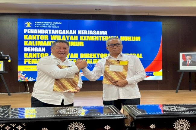 Wujudkan Pelayanan Hukum Prima, Kanwil Ditjenpas Kaltim Sepakati PKS dengan Kanwil Kemenkum Kaltim