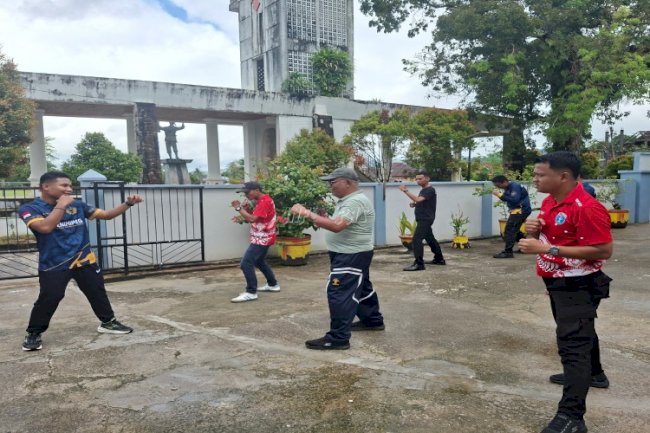Lapas Saparua Bekali Jajaran dengan Pelatihan Beladiri Prakstis Karate