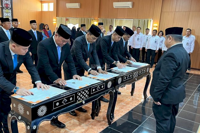 Rotasi dan Promosi, 23 Pejabat di Lingkungan Kanwil Ditjenpas Kaltim Resmi Dilantik
