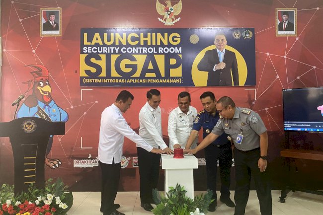 Modernisasi Pengamanan, Lapas Makassar Luncurkan Control Room SIGAP