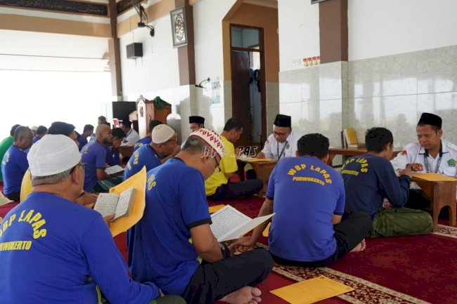 60 Warga Binaan Lapas Purwokerto Ikuti Bimbingan Al-Qur’an, Bangun Spiritualitas dan Akhlak Mulia