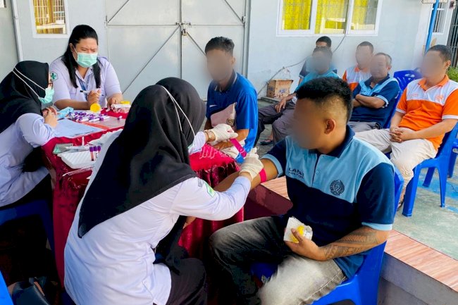 Cegah Penularan Penyakit, Warga Binaan Lapas Tolitoli Jalani Skrining TBC dan HIV/AIDS