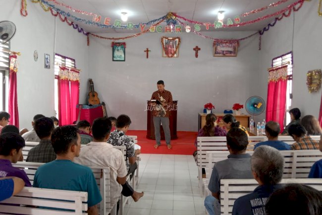 Sinergi Lapas Kuala Tungkal dan Kemenag Jambi, Warga Binaan Ikuti Ibadah Kristen