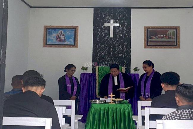 Tingkatkan Keimanan, Warga Binaan Lapas Wahai Ibadah Sakramen Perjamuan Kudus