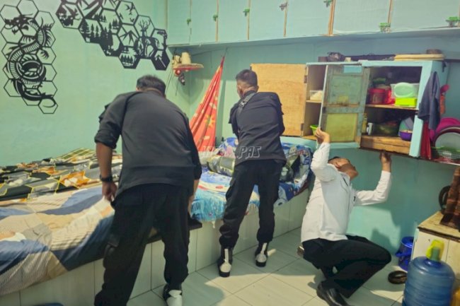 Cegah Gangguan Kamtib, Lapas Pangkalpinang Gelar Razia Kamar Hunian
