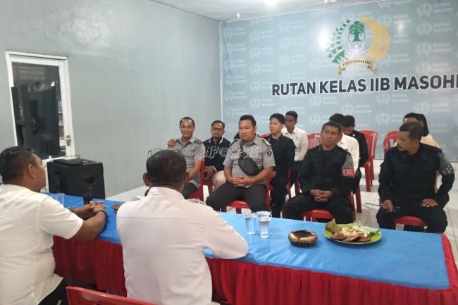 Rutan Masohi Mantapkan Koordinasi Pengamanan Bersama Kepala KPR Baru