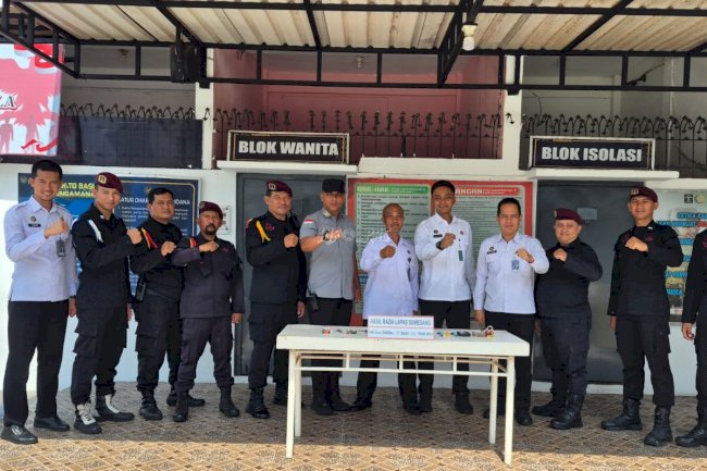 Pastikan Bersih dari Barang Terlarang, Lapas Sumedang Gelar Razia Blok Hunian