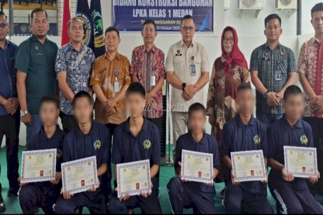 40 Anak Binaan LPKA Medan Raih Sertifikat Pelatihan Pengelasan Dasar