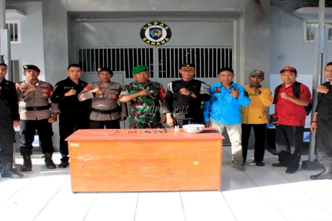 Lapas Sanana Gelar Penggeledahan Gabungan bersama TNI dan Polri