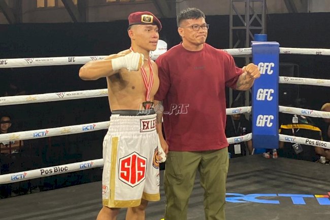 Petugas Rutan Putussibau Juarai Tinju Pro Influencer Kelas 66,6 Kg, Garuda Fight Championship