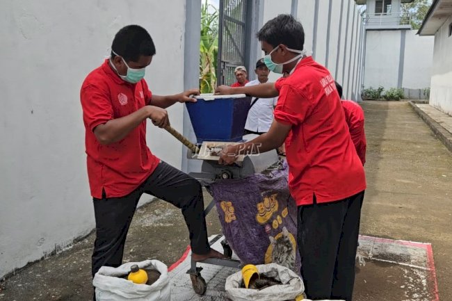 Lapas Kuala Tungkal Kembangkan Pupuk Kompos dari Limbah Organik
