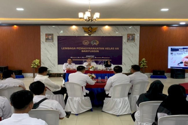 Lapas Banyuasin dan Kanwil Ditjenpas Sumsel Bersinergi Bangun Budaya Antigratifikasi