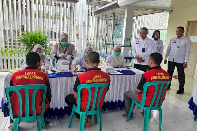  Lapas Pangkalpinang Hadirkan Layanan VCT dan Cek Kesehatan Gratis Warga Binaan