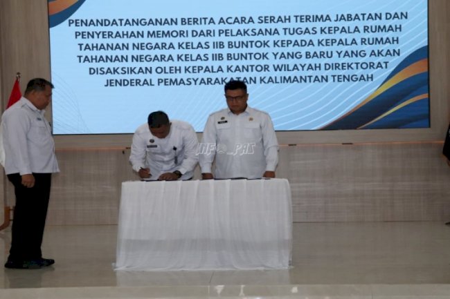 Sertijab Karutan Buntok, Ini Wejangan Kakanwil Ditjenpas Kalteng