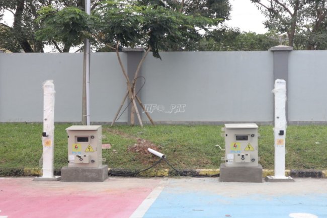 Tindak Lanjut PKS dengan PT PLN (Persero), Dua SPKLU Terpasang di Lapas Kelas I Tangerang