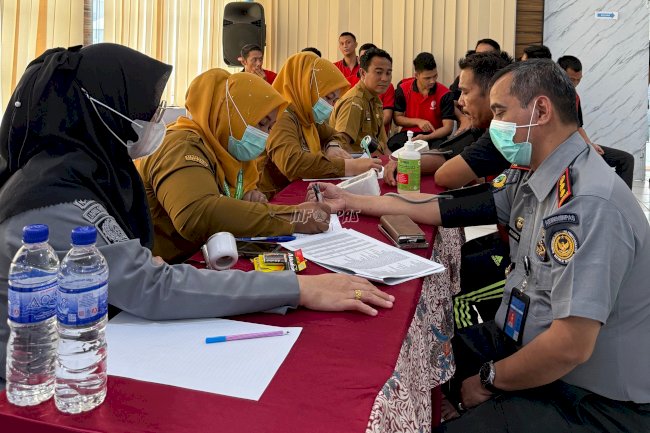 Cek Kesehatan Petugas, Lapas Muara Bulian Gandeng Puskesmas Muara Bulian