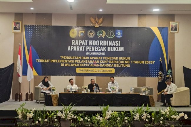 Kalapas Pangkalpinang Angkat Isu Restorative Justice dan Over Kapasitas di Rakor DILKUMJAKPOL Kep. Babel