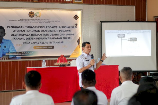 Perkuat Integritas Petugas, Kanwil Ditjenpas Sulsel Gelar Penguatan Tusi di Lapas Takalar