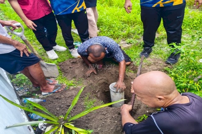 Belajar Kelola Sampah, Lapas Saparua Buat Lubang Biopori