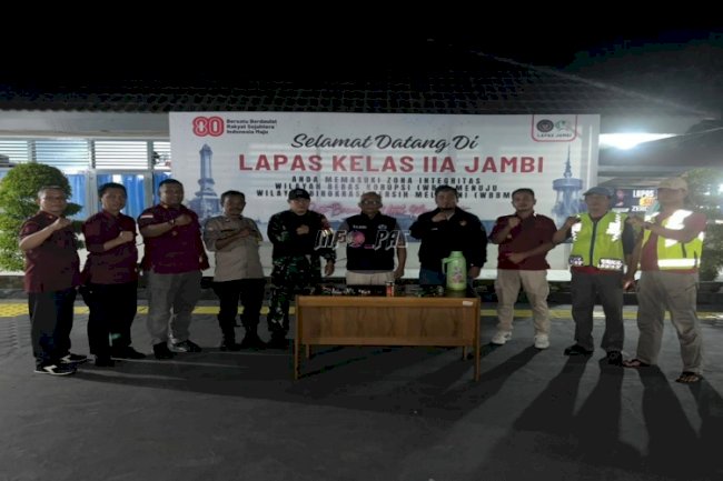 Lapas Jambi Gelar Razia Malam Bersama APH
