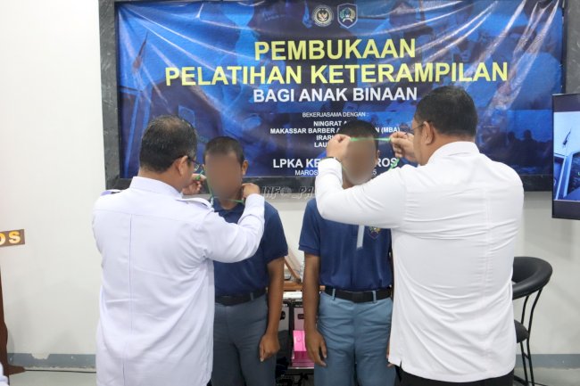 Kanwil Ditjenpas Sulsel Dorong LPKA Maros Tingkatkan Pembinaan Anak Lewat Pelatihan Keterampilan