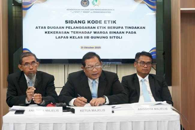 Ditjenpas Tegakkan Integritas lewat Sidang Kode Etik Petugas Lapas dan Rutan