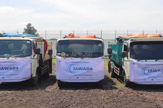 Perdana dalam Sejarah, Jawara Beton Lapas Kelas I Tangerang Kirim 44 Ribu Paving Blok ke Pasar Komersial 